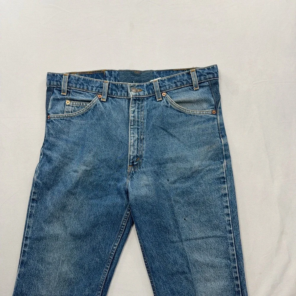 Levi's Jeans 517 Orange Tab Vintage 90s Made in USA Blue Denim Mens W34 L30